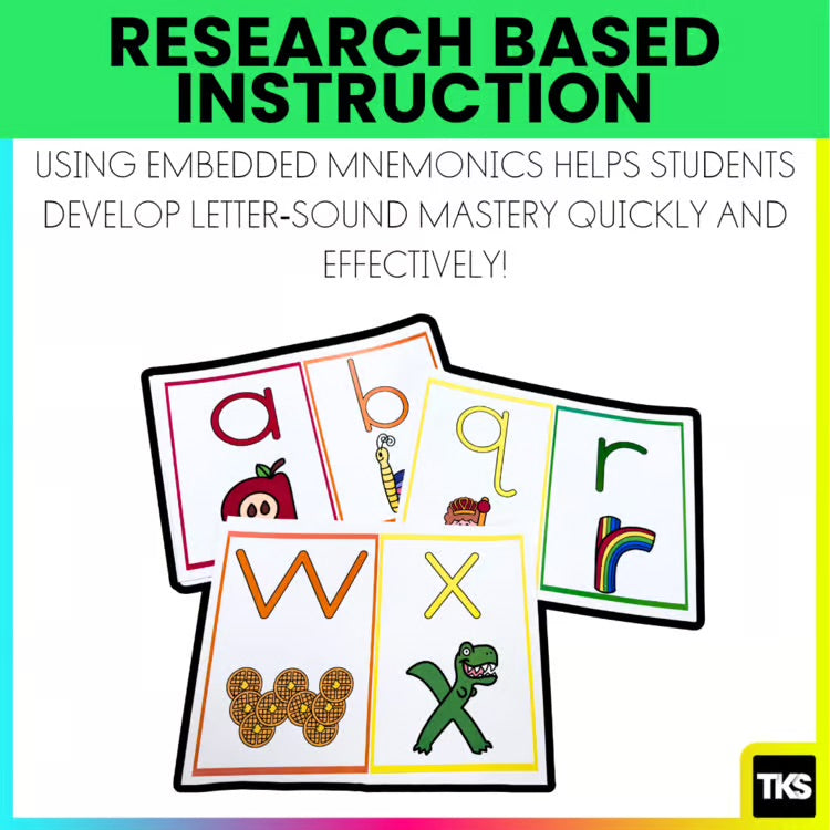 Alphabet Flash Cards with Embedded Mnemonics