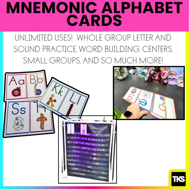 Alphabet Flash Cards with Embedded Mnemonics