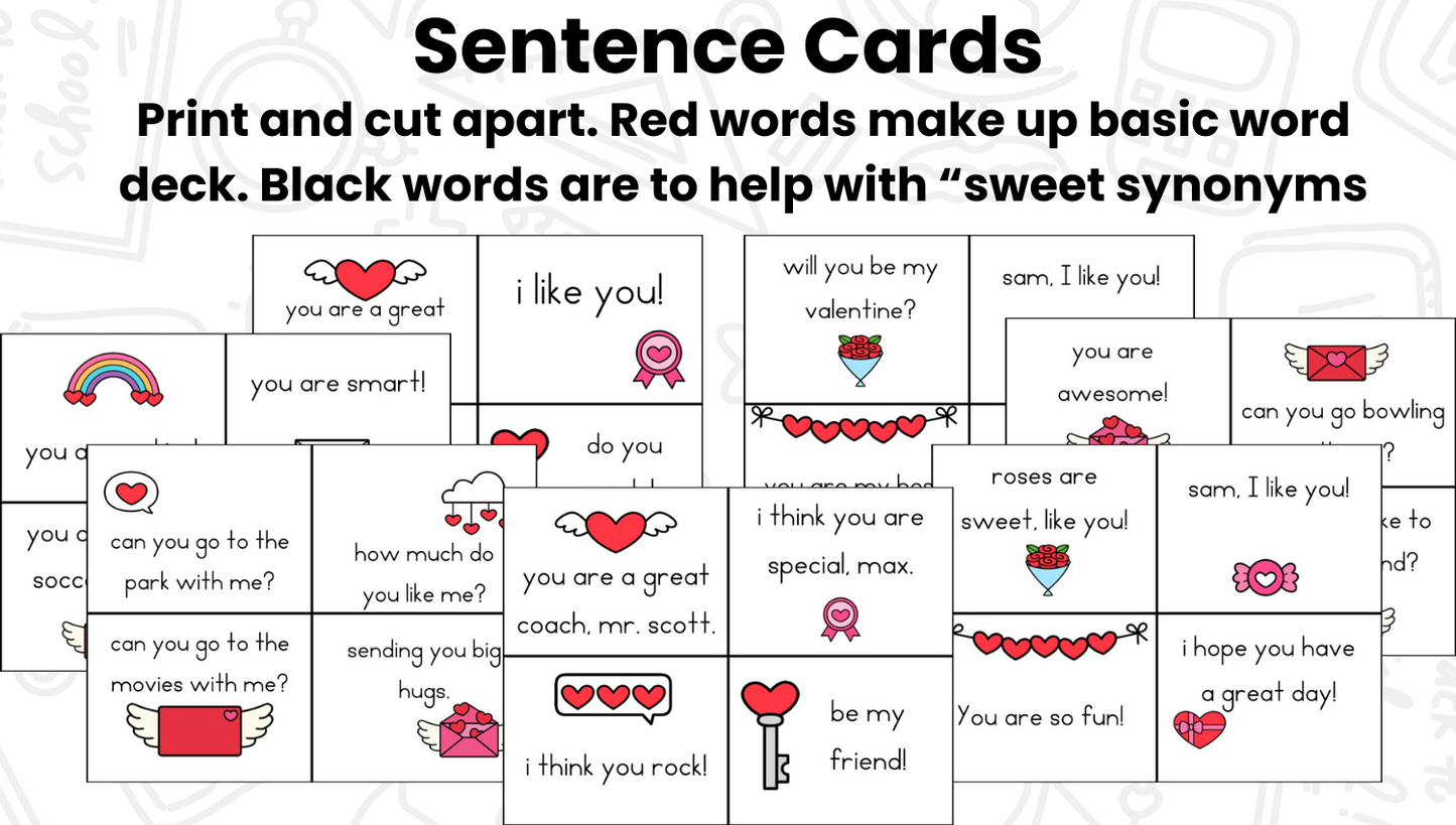 Fix It Up! Cupid Sentences Capitalizing Words in Writing Sentences