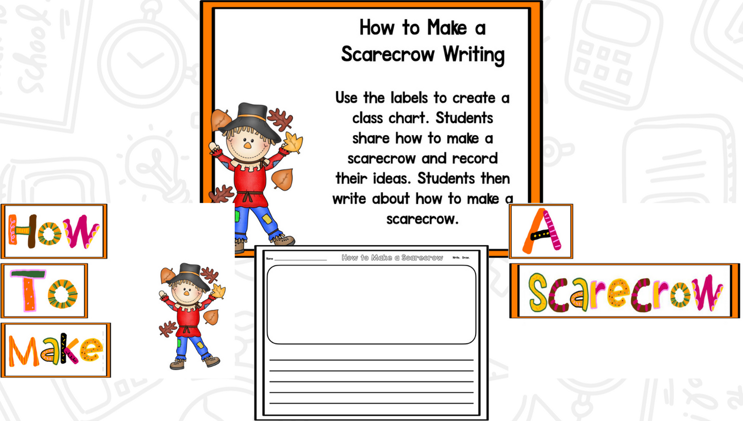 Scarecrow Math, Literacy and Writing Pack