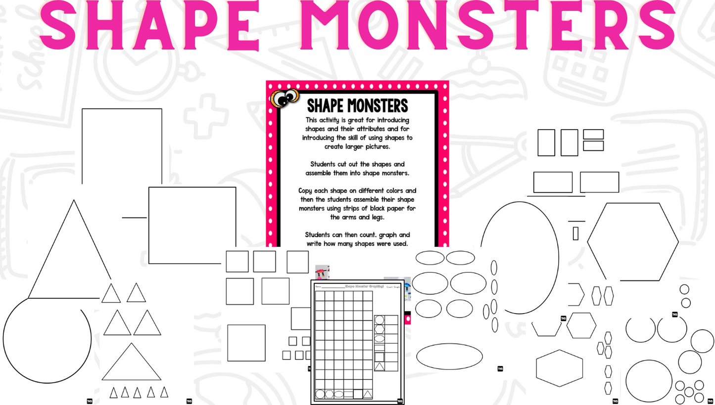 Shapes Bootcamp: A 2D and 3D Shapes Unit (Monster Theme)