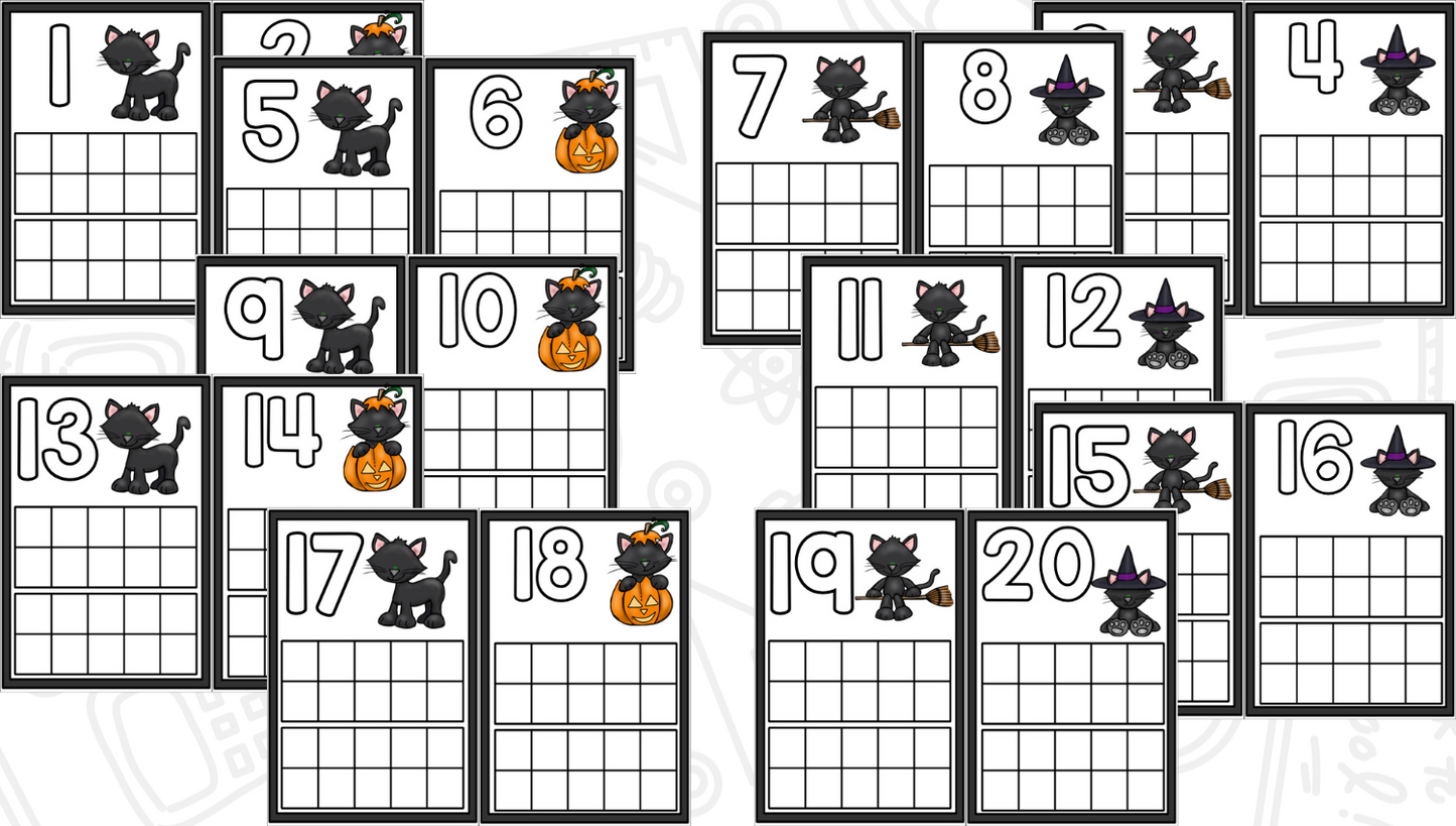 Halloween Ten Frame Cards