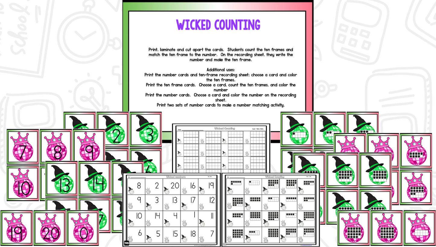 Wicked Witch & Princess Math & Phonics Activities