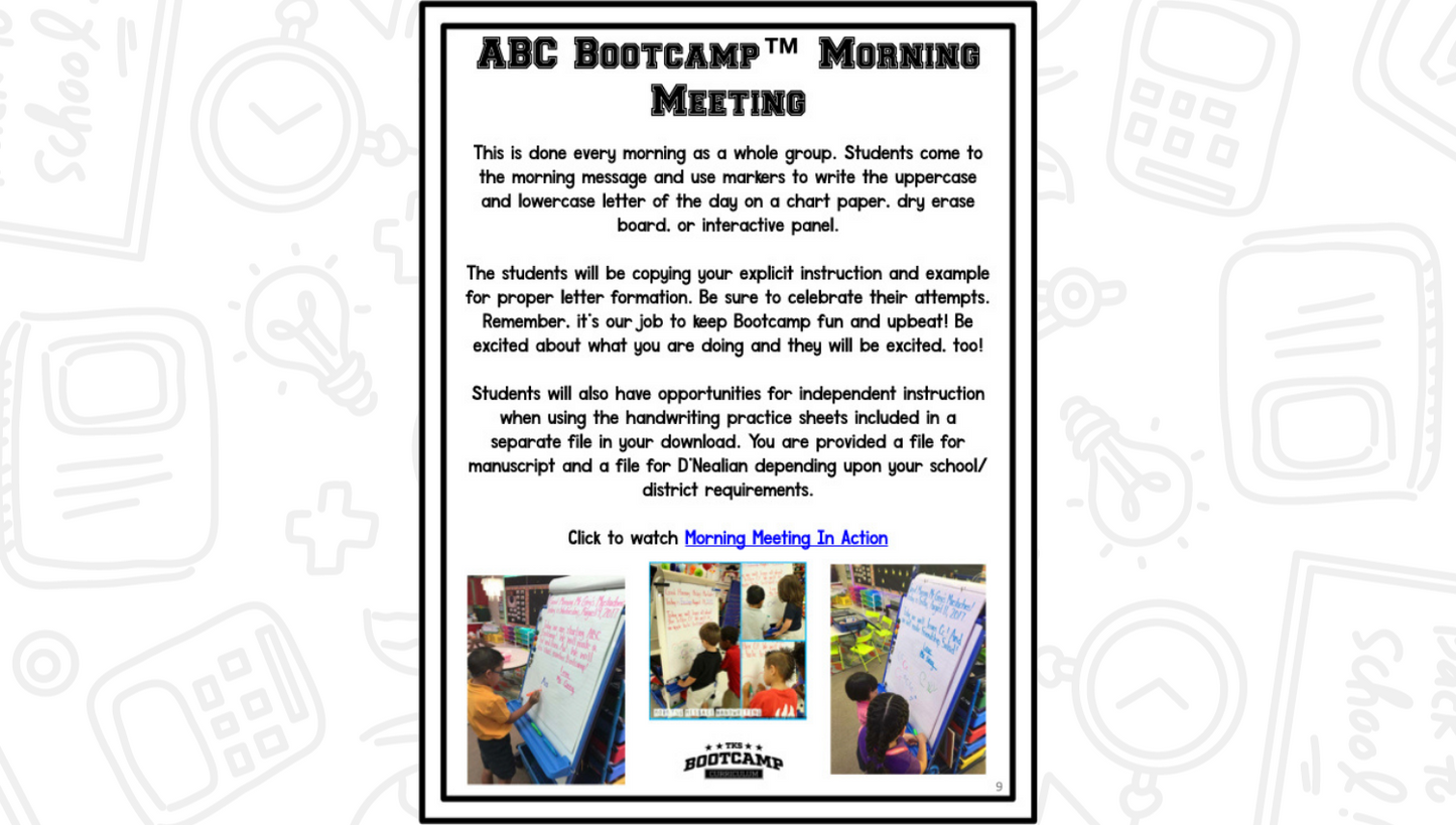 ABC Bootcamp®: A 26-Day Introduction to Letters and Sounds (Safari Theme)