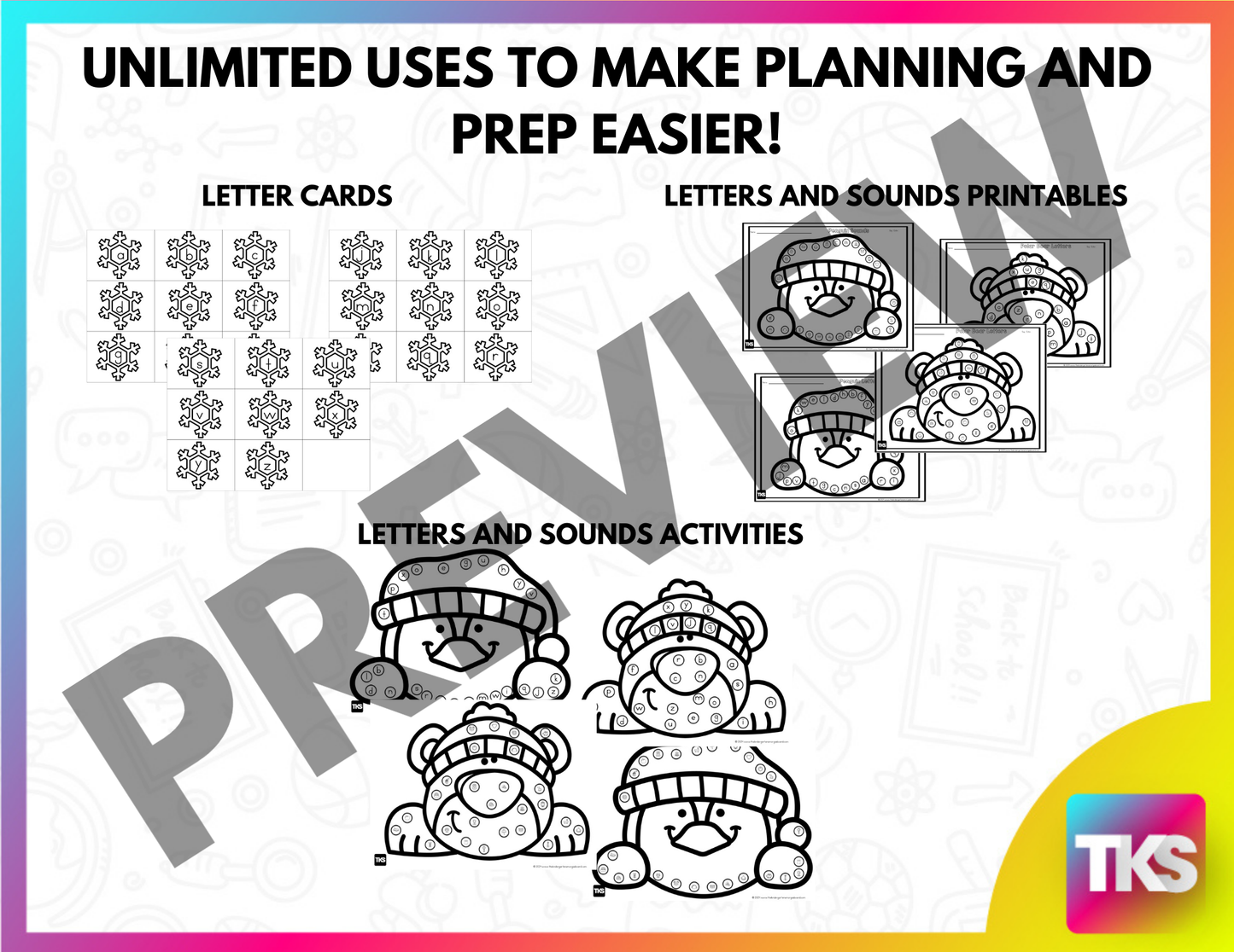 January Activities: Math And Phonics Printables With 50 Activities