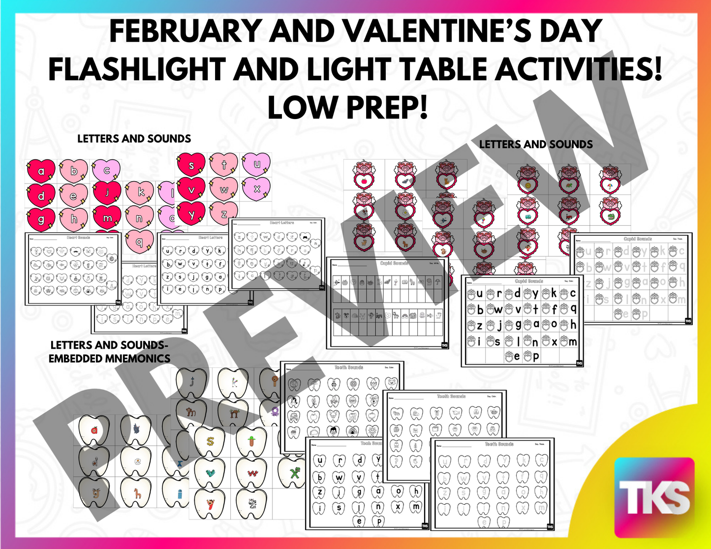 February Flashlight Activities: Light Table Activities For Valentine's Day
