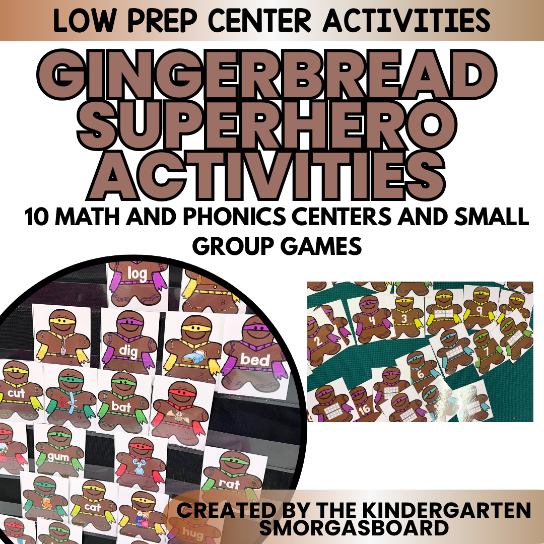 Gingerbread Activities: Gingerbread Superhero Centers