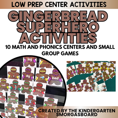 Gingerbread Activities: Gingerbread Superhero Centers