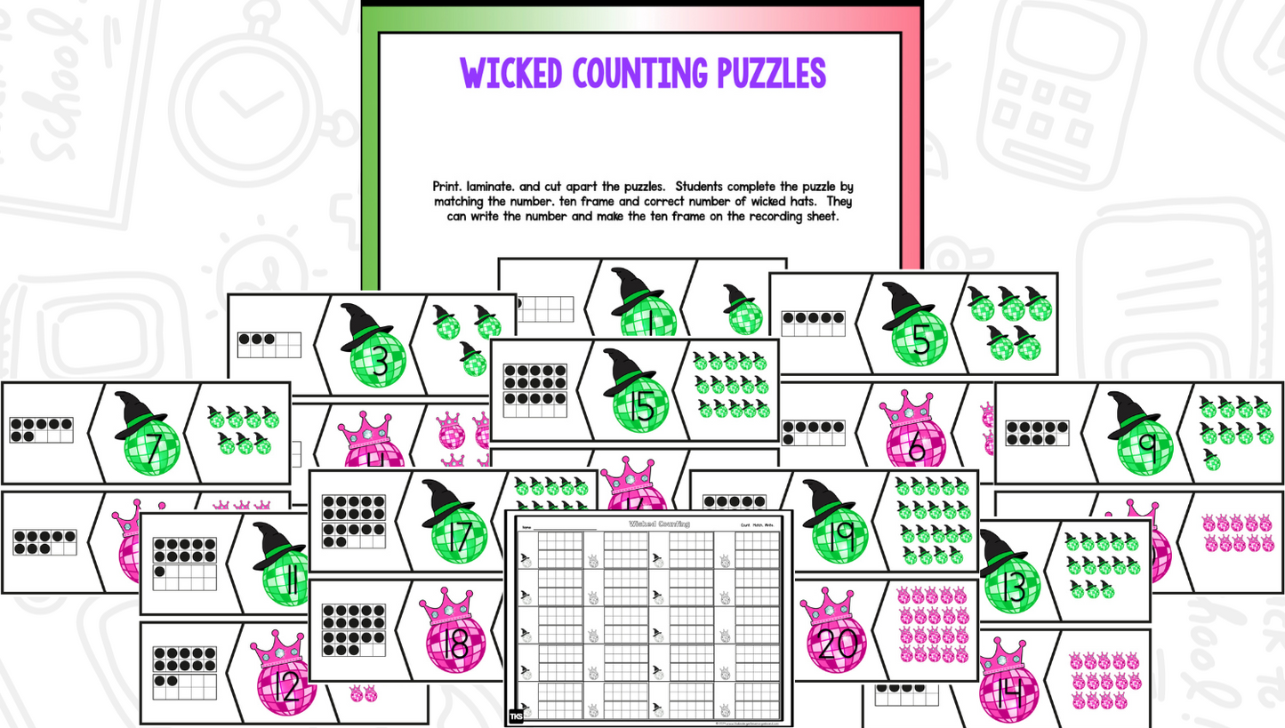 Wicked Witch & Princess Math & Phonics Activities