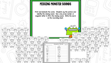 Monsters Blackline Math and Literacy Centers
