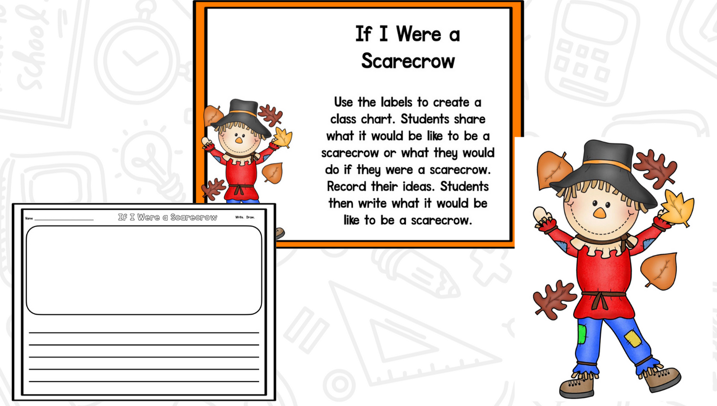 Scarecrow Math, Literacy and Writing Pack