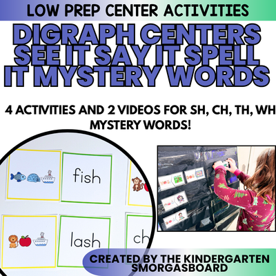 Digraphs: See It! Say It! Spell It! Mystery Words Digraph Game!