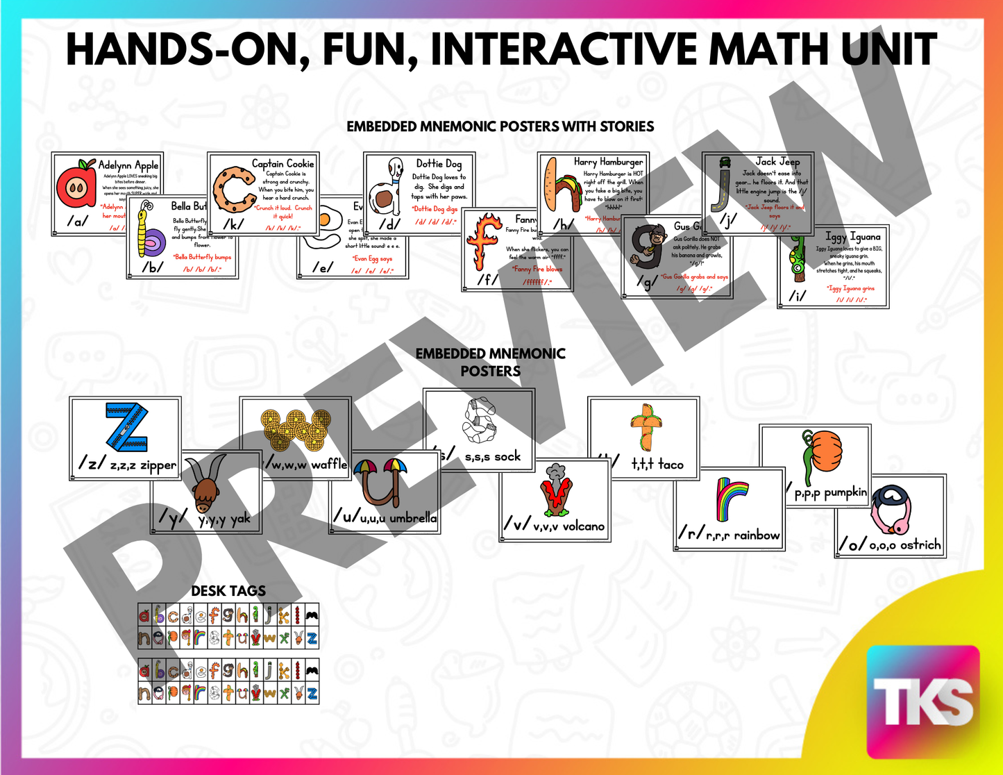 Mnemonic Alphabet: Stories l Posters l Worksheets l Family Resources
