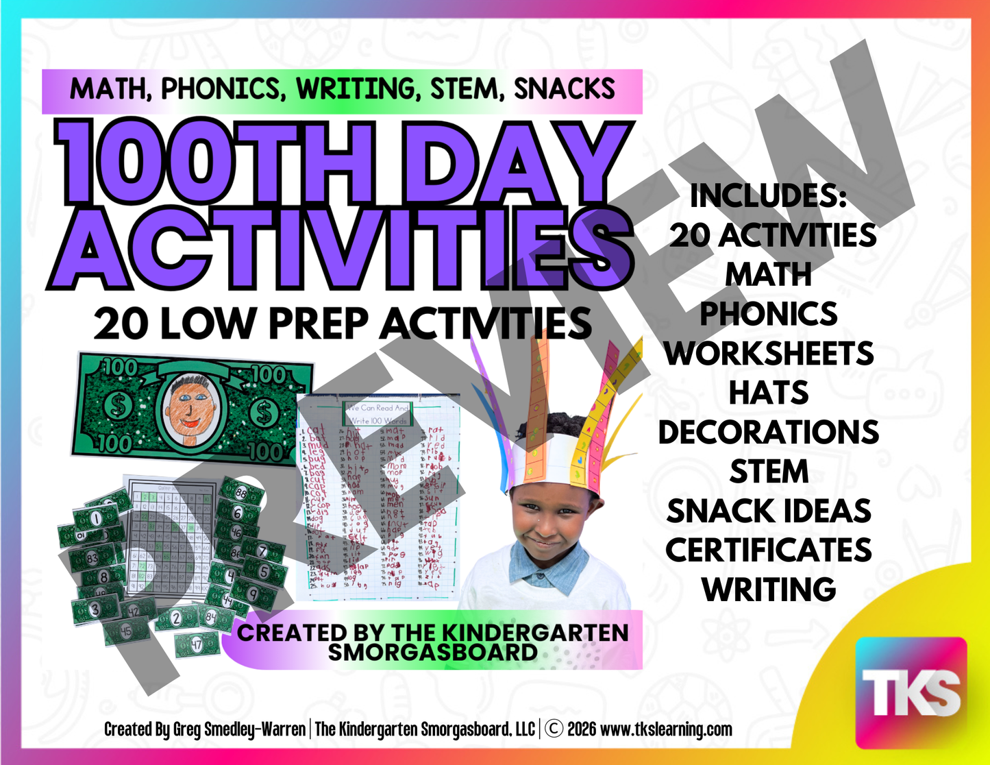 100th Day Activities! 100th Day of School Activities