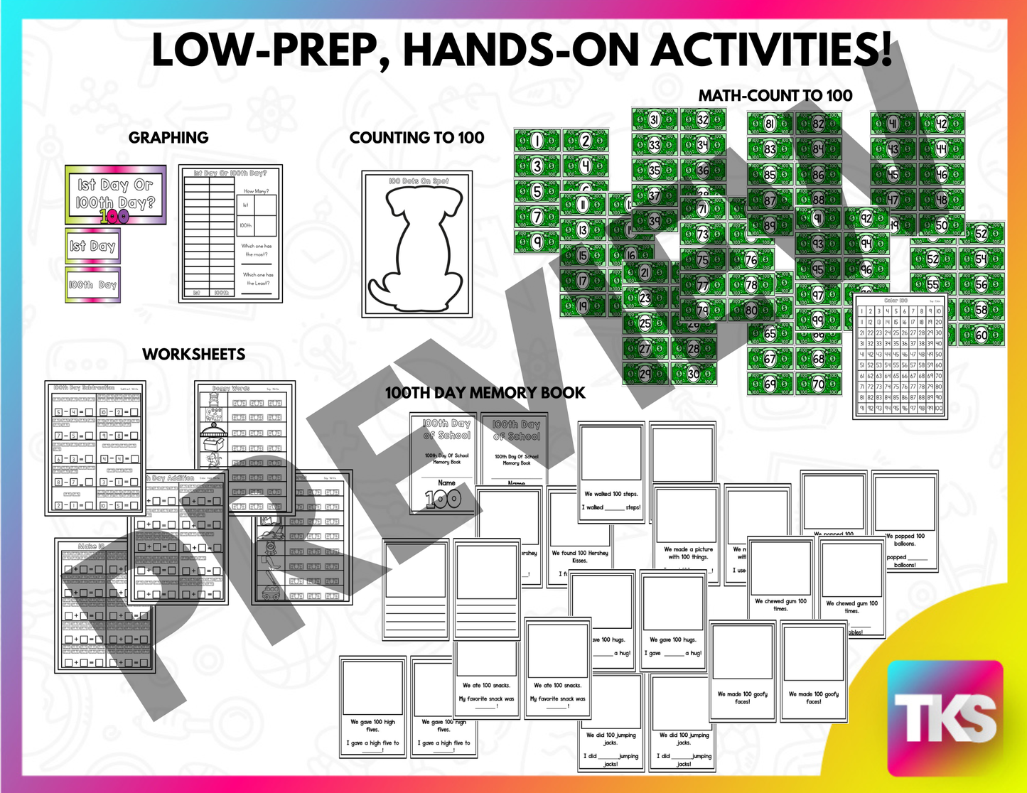 100th Day Activities! 100th Day of School Activities