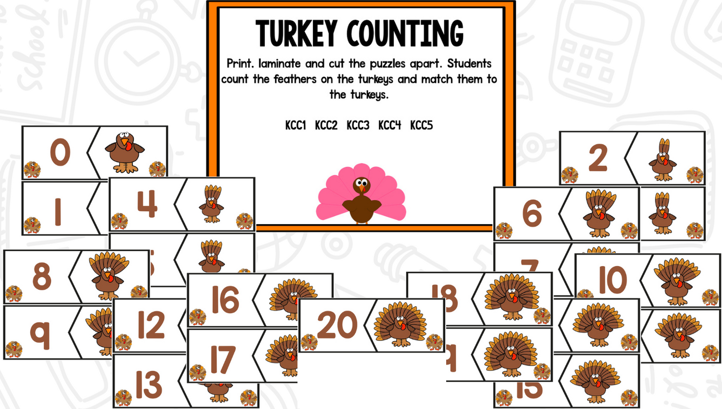 Thanksgiving  Math and Literacy Centers