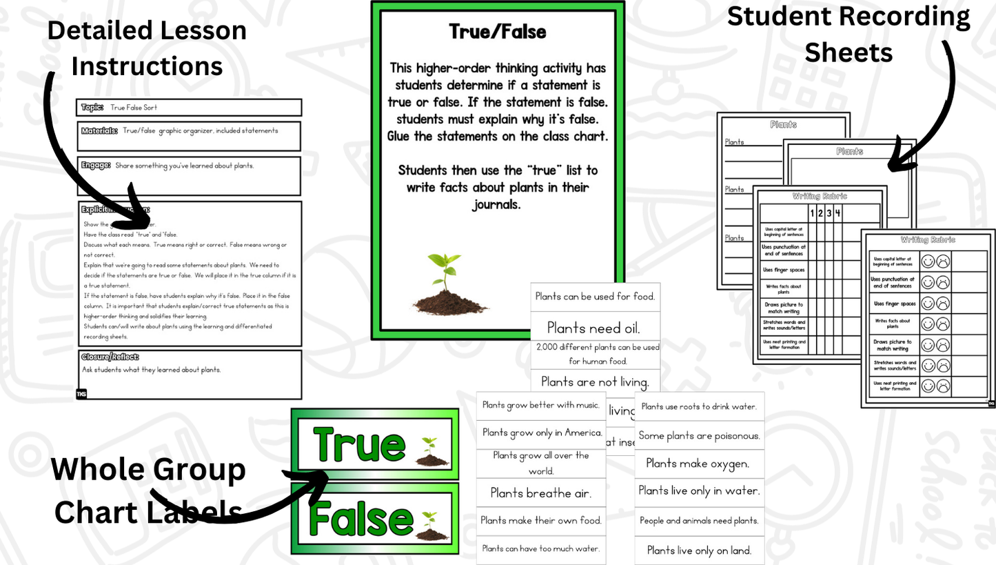 Planting Seeds: A Plants Research and Writing Project PLUS Centers!