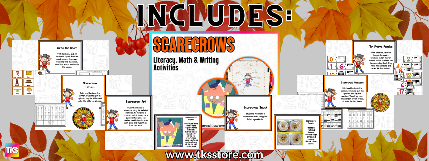 Fall Math and Literacy BUNDLE!