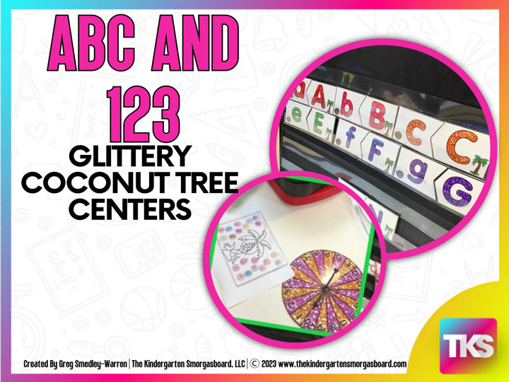 ABCs and 123s: A Glittery Letters and Numbers Creation