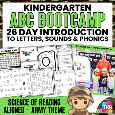 ABC Bootcamp®: A 26-Day Introduction to Letters and Sounds (Army Theme)