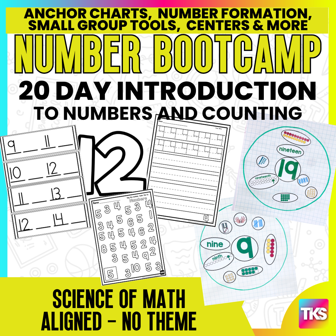 Number Bootcamp: Numbers and Counting 1-20 (No Theme)