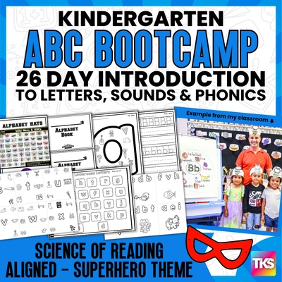 ABC Bootcamp®: A 26-Day Introduction to Letters and Sounds (Superhero Theme)