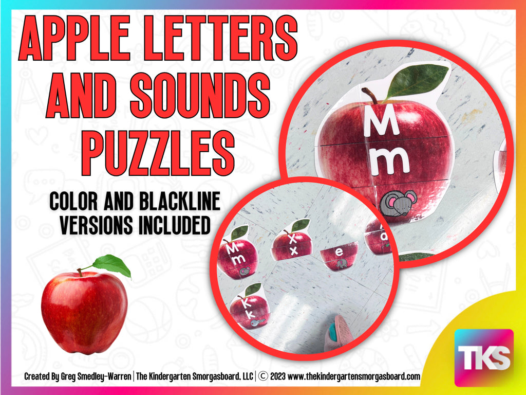 Apple Letters & Sounds Puzzles & Spinners