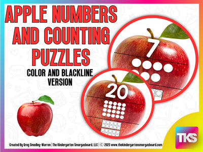 Apple Numbers & Counting Puzzles & Spinners