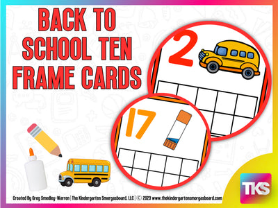 Back to School Ten Frame Cards