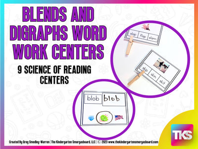 Blends and Digraphs Word Work Centers