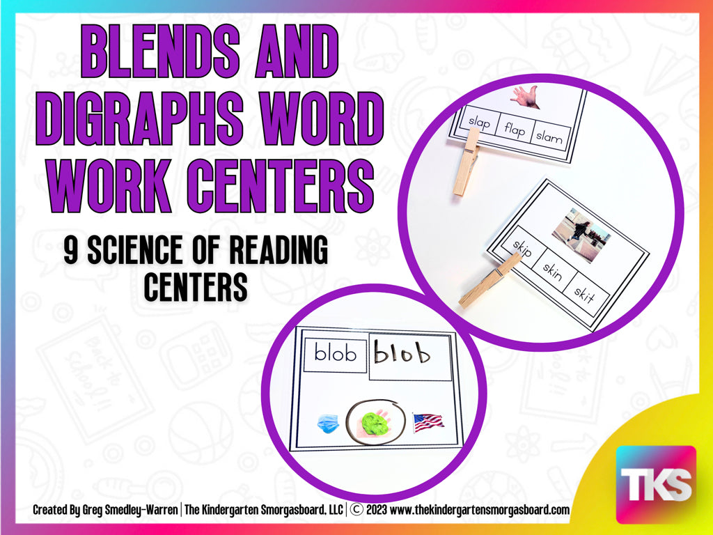 Blends and Digraphs Word Work Centers