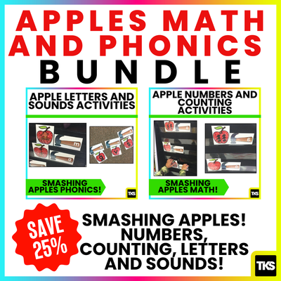 APPLES Math And Literacy Activities: Smashing Apples Bundle-Save 25%