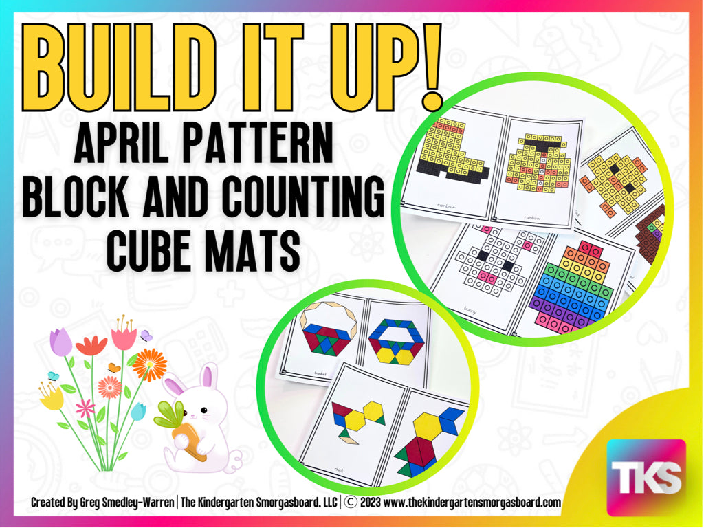 Build It Up! April Pattern Block and Counting Cube Mats