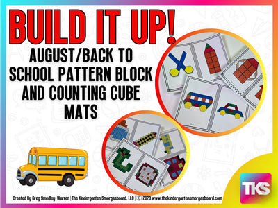 Build It Up! August/Back To School Pattern Block and Counting Cube Mats