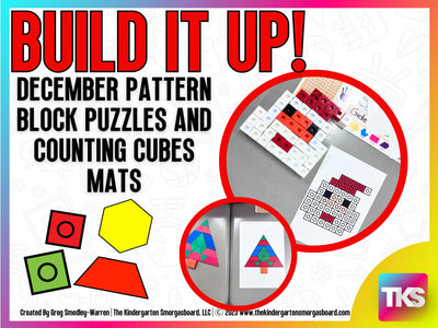 Build It Up! December Pattern Block and Counting Cube Mats