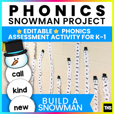 Build a Snowman Editable Sight Words Project