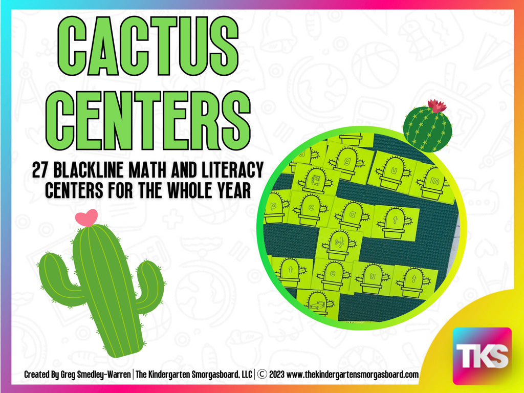 Cactus Blackline Math and Literacy Centers for the Whole Year!