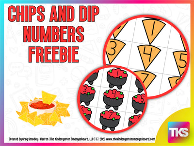 Chips & Dip Number Matching Freebie