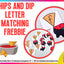 Chips & Dip Letter Matching Freebie