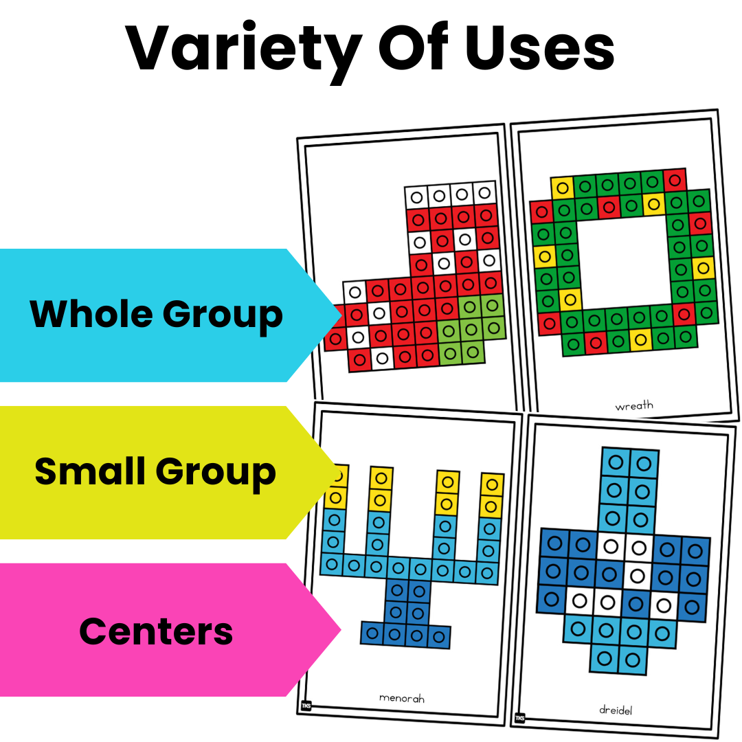 Build It Up! December Pattern Block and Counting Cube Mats