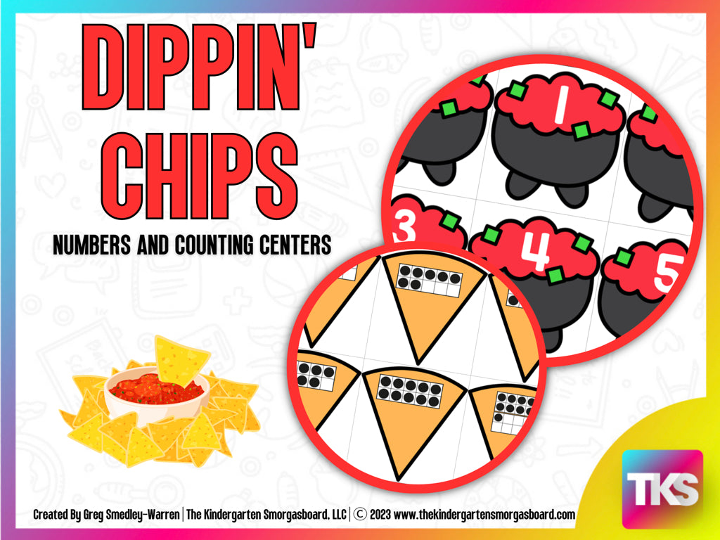 Numbers Chips Worksheet Dippin' Chips Numbers & Counting – The Kindergarten Smorgasboard Online ...