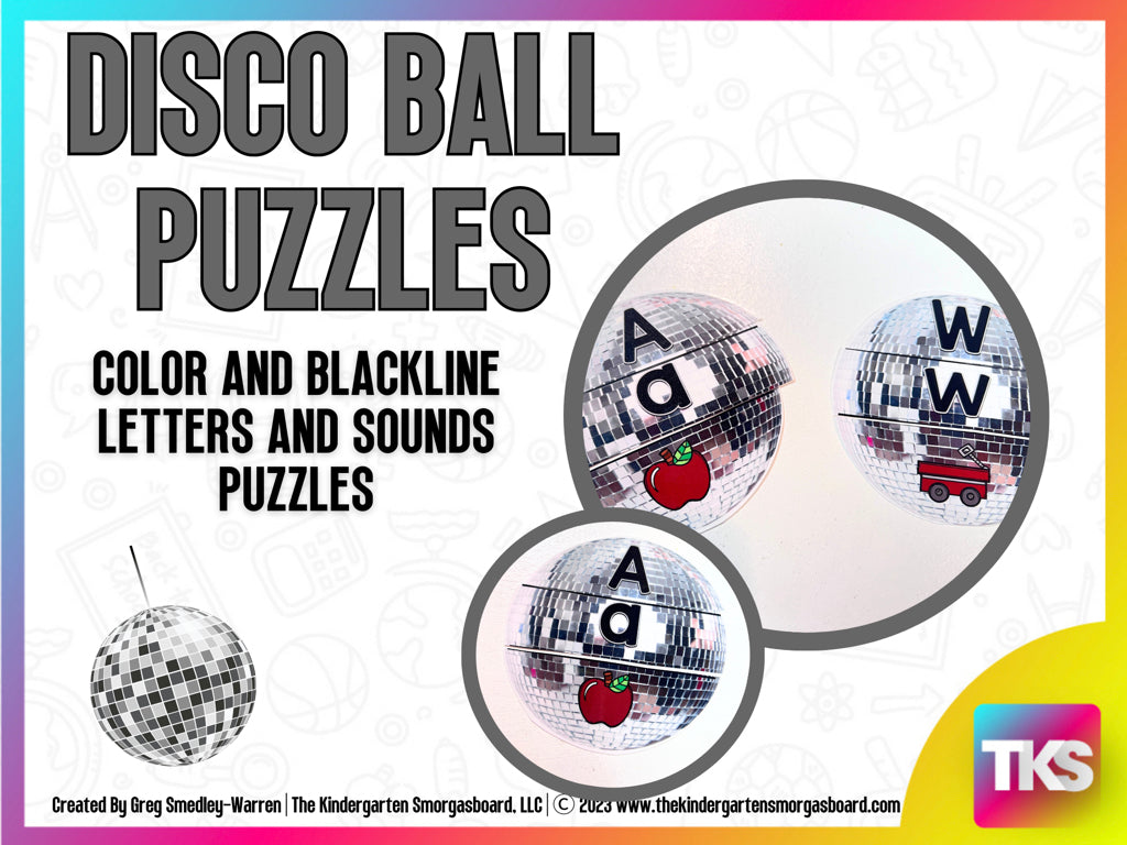 Disco Ball Letters & Sounds Puzzles