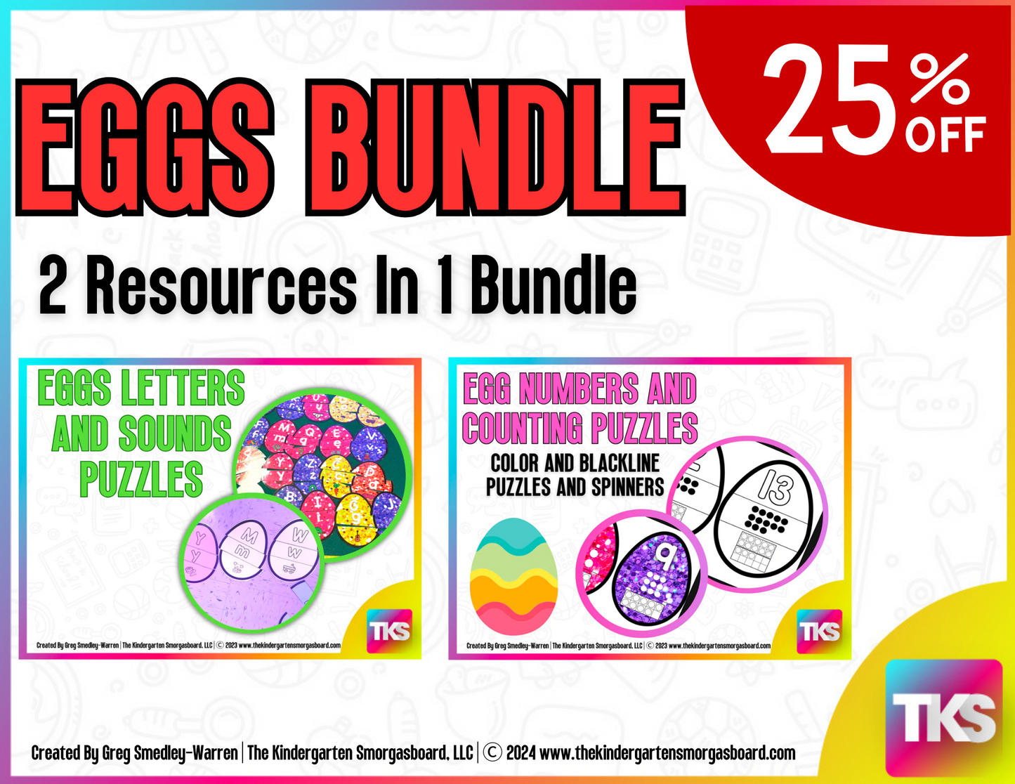 Eggs Puzzles & Spinners Bundle