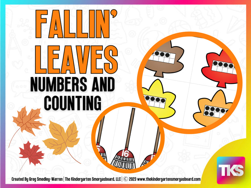 November Fall Leaves Calendar Numbers - Kinder Craze