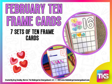 February Ten Frame Cards