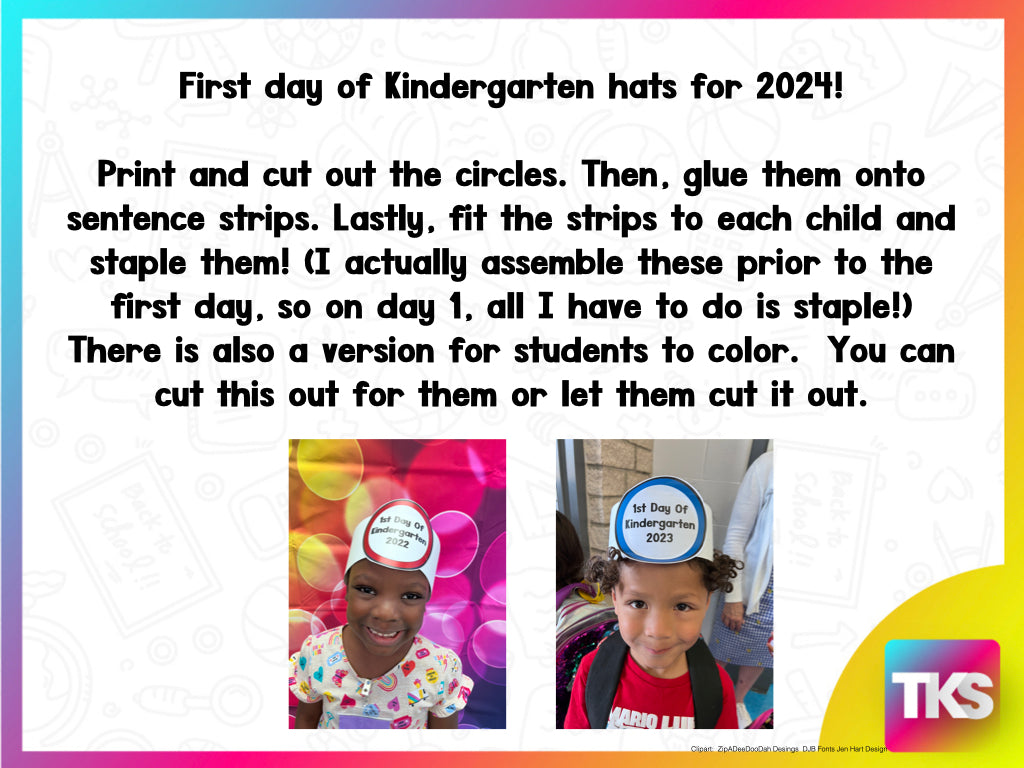 Grade R Spring Day Hats First Day of School Hats for Pre-K, K and 1! – The Kindergarten ...