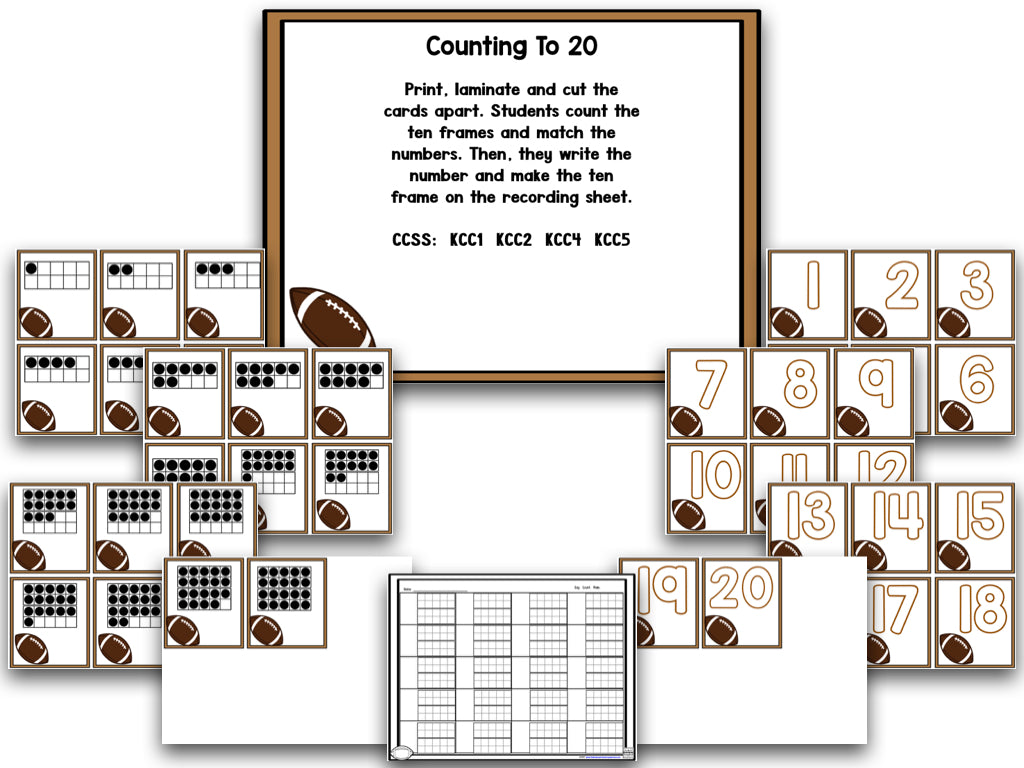 Football Math and Literacy Centers