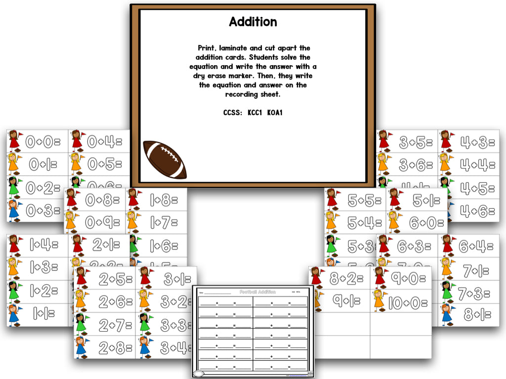 Football Math and Literacy Centers