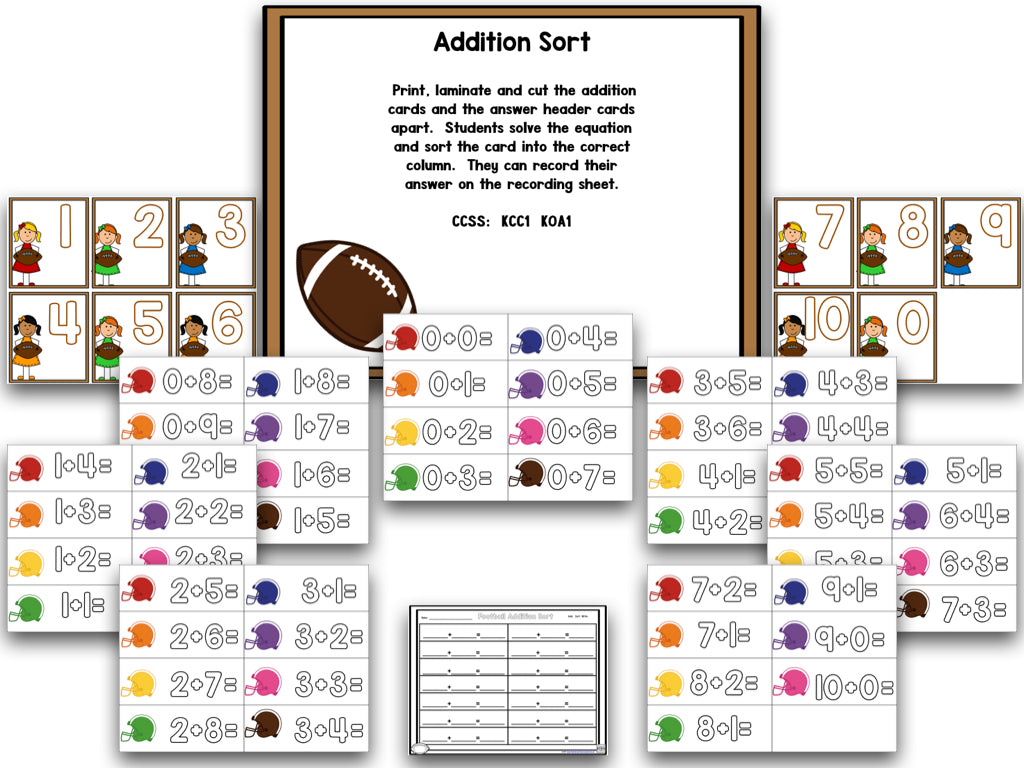 Football Math and Literacy Centers