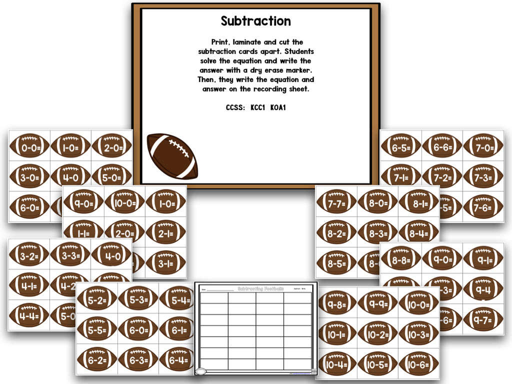 Football Math and Literacy Centers